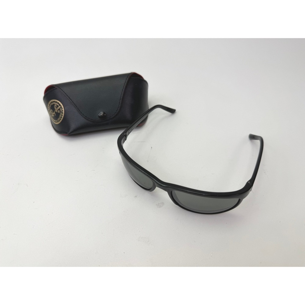 Ray-Ban Predator 2 RB2027 Black Polarized Wrap Sunglasses Italy
